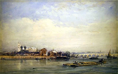 Westminster und die Themse vom Battersea-Ufer