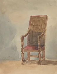 Studie eines antiken Sessels, 1849