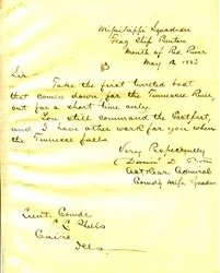 Brief von David D. Porter, U. S. S. Benton, Mündung des Red River, an Seth Ledyard Phelps, Kairo, Illinois, 12. Mai 1863