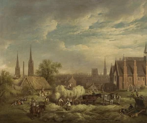 Heuernte in Coventry, Mitte des 19. Jahrhunderts