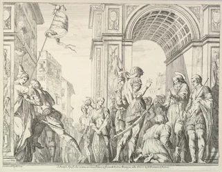 Der heilige Jakobus heilt einen Blinden, aus Die Geschichte der Heiligen Jakobus und Christophorus im Erem