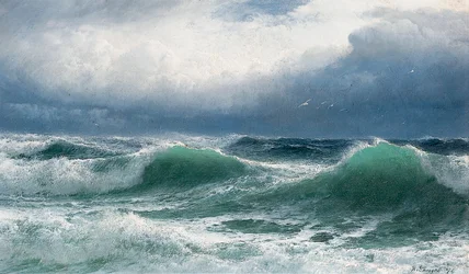 Stürmische See mit durchscheinenden Brechern, 1894