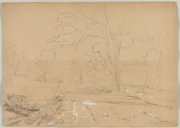 Landschaft mit angelndem Mann, Conway, New Hampshire