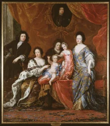 Hedwig Eleonora (1636-1715), Prinzessin von Schleswig-Holstein-Gottorf, Königin von Schweden, mit ihrer Familie, 1683