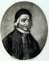 Porträt von Dr. Thomas Bailey, graviert von Richard Earlom (1743-1822) aus Illustrious Characters in British History (Mezzotint)