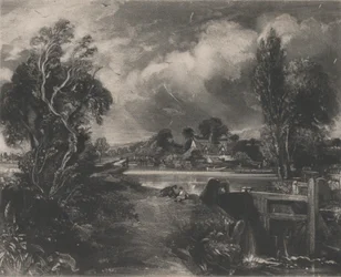 Eine Schleuse an der Stour, 1830