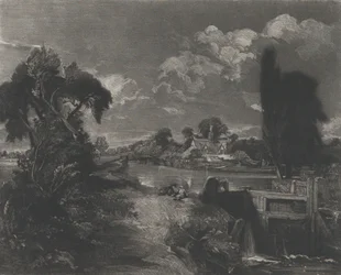 Eine Schleuse an der Stour, 1830