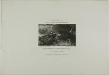 Vignette zu Mr. Constables Englische Landschaft. Hampstead Heath Middlesex. Ut Umbra sic Vita