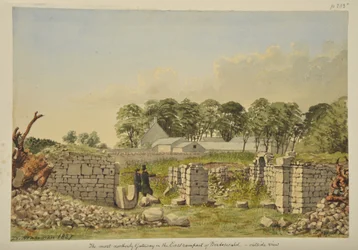 Das Osttor am römischen Fort Birdoswald, 1857