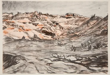 Ein Steinbruch bei Mouquet Farm, Illustration aus 