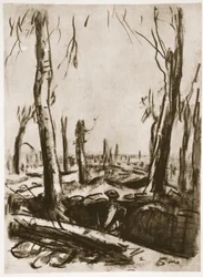 Zerstörte Schützengräben im Mametz-Wald, Illustration aus 
