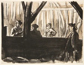 Schottische Soldaten in einer französischen Scheune, Illustration aus 