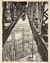 Werft vom großen Kran aus gesehen, Illustration aus 