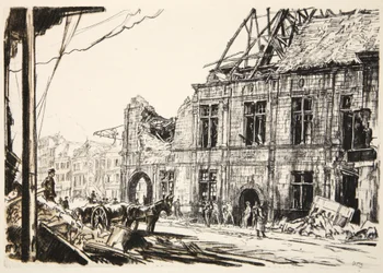 Das Rathaus von Peronne, Illustration aus 