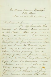 Brief von D. P. Grier, an Bord des Dampfers Starlight, Ohio River, an Anna McKinney, 21. November 1862