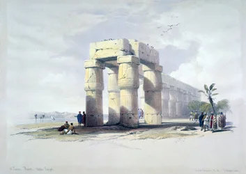 In Luxor, Theben, Oberägypten (Lithographie nach Aquarell)