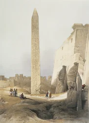 Ägypten, Obelisk im Tempel von Luxor
