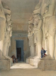 Ausgegrabener Tempel von Gyrshe, Nubien, 19. Jahrhundert