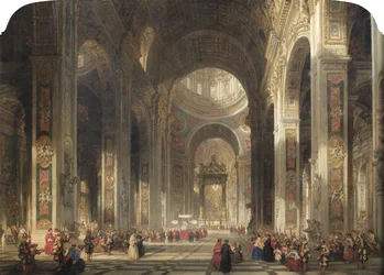 Innenansicht von St. Peter, Rom, 1862