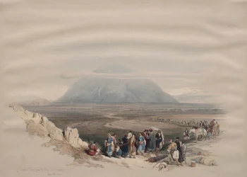 Berg Tabor von der Ebene Esdraelon