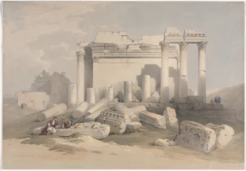 Ruinen des östlichen Portikus des Tempels von Baalbek