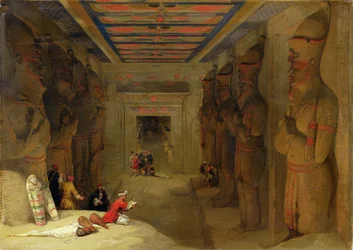 Die Hypostylhalle des Großen Tempels von Abu Simbel, Ägypten