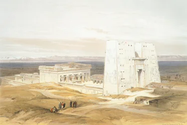 Der Tempel von Edfu, von David Roberts, Gravur