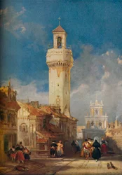 Turm der Kirche San Nicholas de la Villa, Cordova, 1834