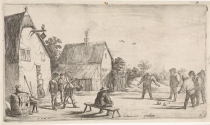 Bauern spielen Boule