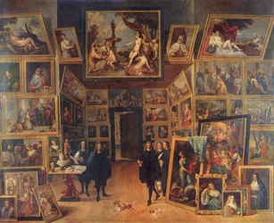 Erzherzog Leopold Wilhelm von Habsburg (1614-1662) in seiner Kunstgalerie in Brüssel