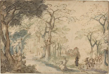 Landschaft mit verspottetem Elisa