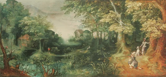 Landschaft mit Jägern