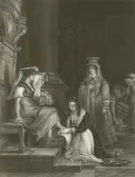 Prinzessin Doria wäscht den Pilgern die Füße