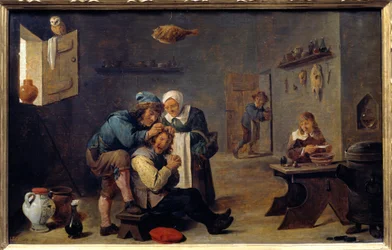 Medizin: „Die chirurgische Operation“. Gemälde von David Teniers II der Jüngere (1610-1690). Madrid, Prado Museum.