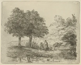 Landschaft mit Familie