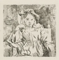 Sitzendes Mädchen