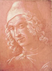 Kopf eines Mannes (Silberstift auf Papier)