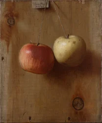 Zwei hängende Äpfel