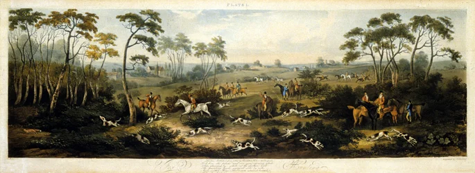Fuchsjagd, Platte 1, graviert von Thomas Sutherland (1785-1838) 1817