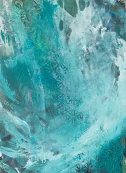 Abstrakter Teal-Fluss