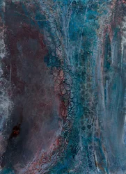 Tiefes Teal-Fließen
