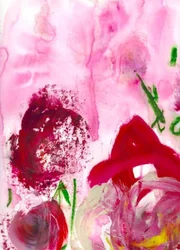 Ausdrucksstarke Rosa Blüten