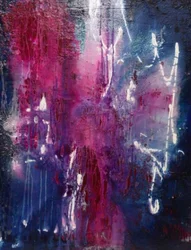 Fuchsia Blaue Abstraktion
