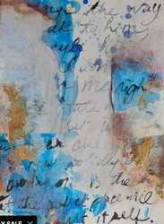 Modernes abstraktes Blau-Gold