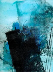 Modernes Blaues Abstrakt
