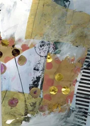 Moderne Goldpunkt-Collage