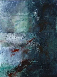 Stimmungsvolles Blau-Grünes Abstrakt