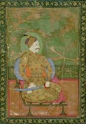 58.2025A Porträt von Sultan Abdullah Qutb Shah sitzend, Golconda, 1670