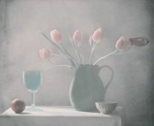 Pastell-Tulpen Stillleben