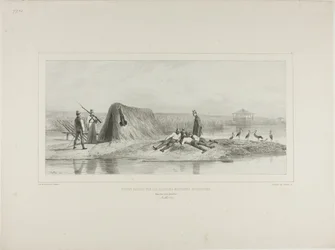 Wachposten für die ungarischen Militärkolonien, linkes Ufer der Donau, 7. Juli 1837